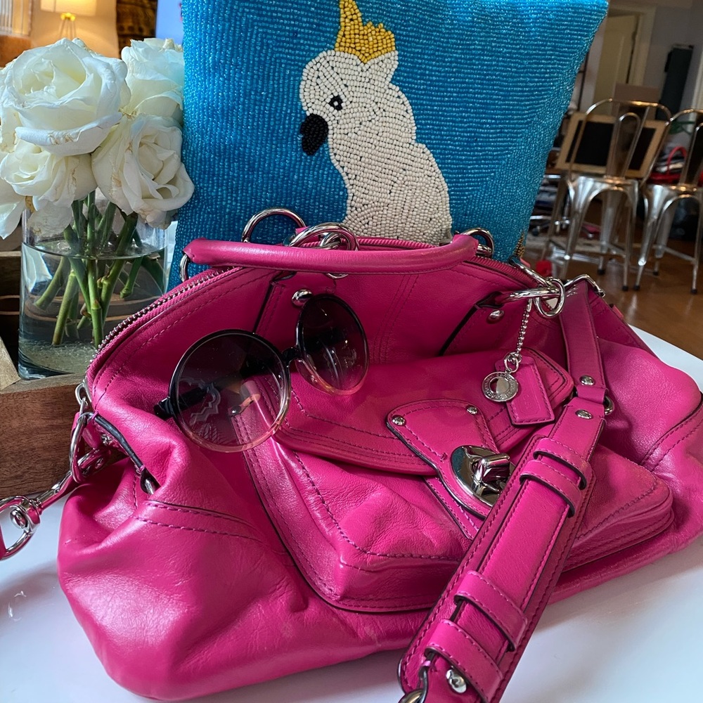 COACH CROSSBODY PINK GLAM TOTE